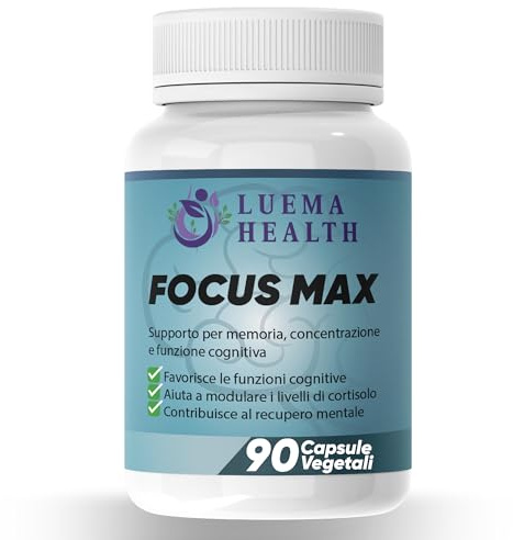 LUEMA HEALTH Fosfatidilserina 400 mg per capsula, 90 Capsule Vegetali – Supporto per Memoria, Concentrazione e Benessere Mentale Quotidiano – Ideale per Studio e Lavoro