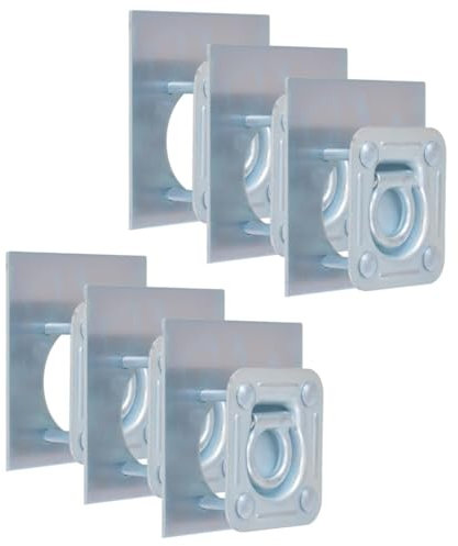 vidaXL 6X Zurrösen Anhänger 2000 kg Zurrhaken Zurrmulden Gegenplatte Schraube