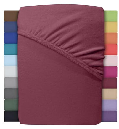 Winter Spannbettlaken | Farbenfrohes Thermo Fleece | Spannbetttuch, Bettlaken in vielen Größen und Farben (90 x 190 cm - 100 x 200 cm, Bordeaux/Weinrot)