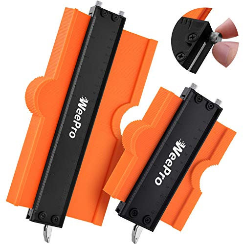 WeePro Konturenlehre mit Schloss, Konturenlehre Duplikator – Master Outline Gauge Messwerkzeug – Konturenlehre Profilwerkzeug 25.4 cm & 12.7 cm – Gauge Form und Umrisswerkzeug für Tischler