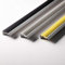 Stair Edging Profile Power Grip with Non-Slip Rubber Insert | Pre-Drilled or Self-Adhesive | Includes Mounting Material (90 x 4.2 x 2 cm | Pre-Drilled, Grey | Single Rubber Insert)