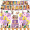 Ksopsdey Rapunzel Theme Birthday Party Supplies, Kids' Party Decorations, Includes 26 Pieces: Large Cupcake Decorations, Cake Toppers, Balloons, Banner, Spiral, Perfect for Unisex-Kids, Rapunzel Fans