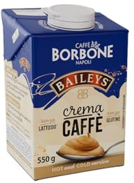 Caffè Borbone Baileys Coffee Cream - 1 Brick of 550g - Milk-based Cream with lactose-free soluble Coffee, with Baileys - Lactose and Gluten Free - Italian Milk and Cream