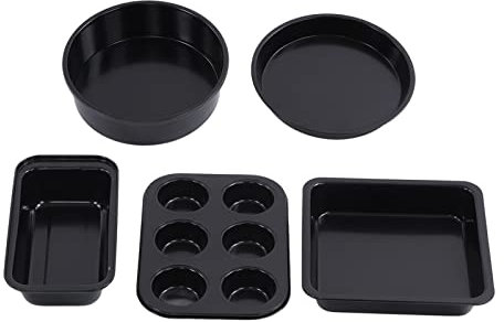 Backformen-Set, Professionelles Backformen-Set aus Kohlenstoffstahl Mit Kuchenform, Backformen, Pizzablech Für Die Küche zu Hause(Schwarz)