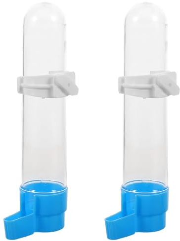 Lot de 2 abreuvoirs pour oiseaux, distributeur d'eau pour oiseaux, abreuvoirs à suspendre, distributeur d'eau pour cages à oiseaux, pour perroquets, perruches