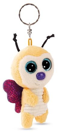 NICI Schlüsselanhänger GLUBSCHIS Schmetterling Sunshine Lou 9cm - gelb - Plüsch-Begleiter für Rucksack oder Tasche, Kuschel-Anhänger mit Metallring für Schlüsselbund & Schlüsselhalter | 61842