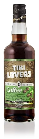 Tiki Lovers Coffee Rum - 43% ABV, 70cl - Designed for Tiki Cocktails by The Bitter Truth - A blend of pot and column still rums from Jamaica, Barbados, Trinidad, and Guyana infused with roasted coffe
