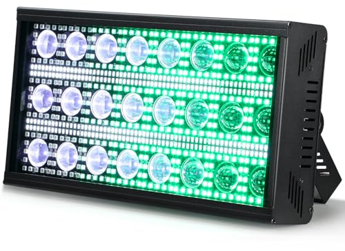 BETOPPER LF2405 - Luz Escénica Matrix Beam Strobe 300W, Efectos de Luz Intensa con Lavado y Destello, Iluminación Super Brillante para Fiestas, Clubes, Discotecas y Eventos Navideños (1)