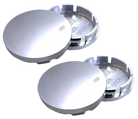 4 tapas de cubos de ruedas 56/53mm, universal para BMW, Mercedes y VW - Color plata, mejora el aspecto y protege de polvo y corrosión.