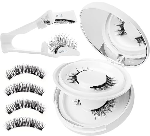 Magnetic Eyelashes With Applicator, 2 Pair Reusable Magnetic Eyelashes Easy To Wear And Remove, Eye Lashes Natural Look, Eyelashes Magnetic Easy To Wear And Remove, No Glue Needed Eyelashes Magnetic