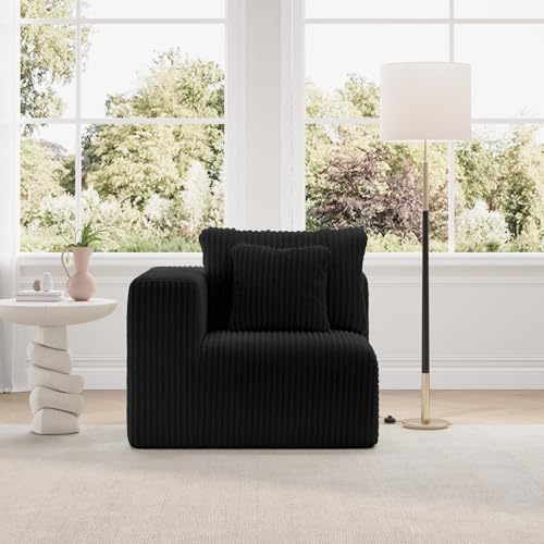 Novilla Modular Sectional Sofa, Modern Cloud Sectional Couch with Smarts Coil® Support, Upholstered Boneless Couch for Living Room Apartments Bedroom, No Assembly Required (Left-Arm Chair)