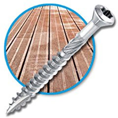 Diamwood - Seau de 500 vis terrasse INOX A2, tête réduite crantée, TX25, D. 5 x 50 mm + embout offert - 98000505505 - Diamwood