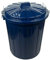 HRB Maxitonne 23 Liter, Tonne aus stabilem Hartplastik, abnehmbarer Deckel mit Verschlüssen, geeignet für Wäsche, Spielzeug oder als Mülleimer Küche (blau, 23 Liter)