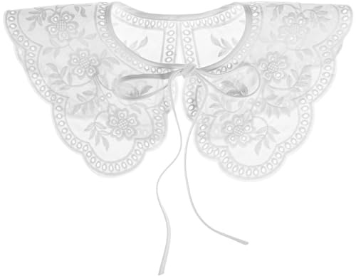 VALICLUD Cuello Falso Bordado Mujer Desmontable Collar De Encaje Para Camisa Accesorio Ligero Y Transpirable Para Blusas Y Chaquetas Elegantes