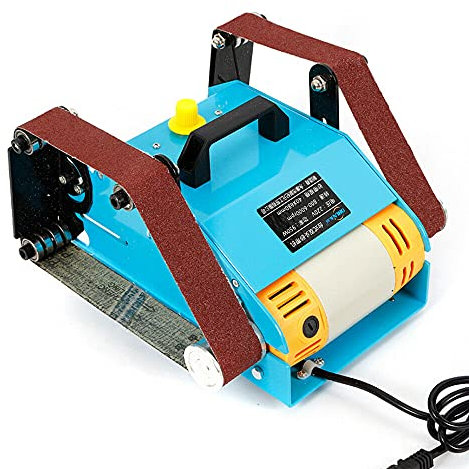 Elektrischer Doppelschleifer, 950W Bandschleifmaschine 800-6000 U/min Schleifer Messermacher Polierer Werkbank Bandschleifer Schleifgerät