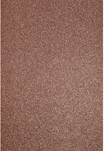 Florence Glitzerpapier zum Basteln - Braun - Papierbasteln 5 Stück - A4 Bastelpapier mit Glitzer für Scrapbooking, Stanzen und Kartengestaltung - 250 gsm