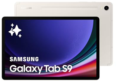 Samsung Galaxy Tab S9 5G Android Tablet, 128GB Storage, S Pen Included, Unlocked, Beige, 3 Year Samsung Extended Warranty (UK Version)