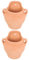 POPETPOP 2 Pièces Pots de Fleurs Muraux, Terre Cuite Pots de Fleurs Suspendus, Cactus Panier Pot De Fleur, Décoration Murale pour Intérieur, Balcon et Jardin