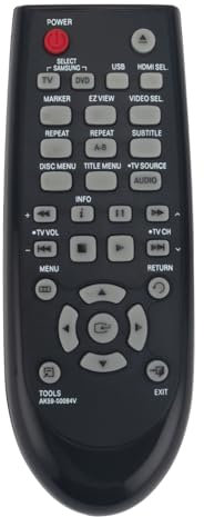 VINABTY AK59-00084V Télécommande de Remplacement Compatible avec Samsung DVD Player DVD-C550/XER DVD-C550K/TSE DVD-D530 DVD-D530/ZF DVD-D530EN DVD-D530XN DVD-C550 DVD-C550/XEE DVD-C550/XEF