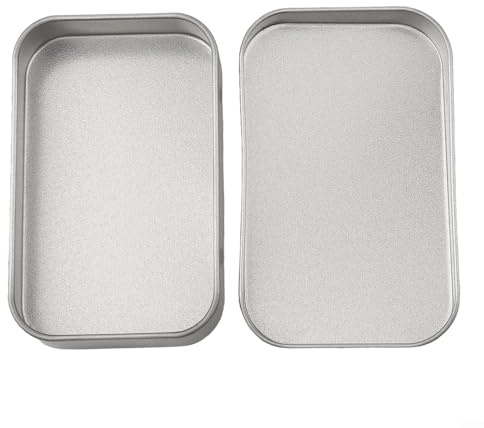 YJDOORPLAY Outdoor Gear Storage Scatola di latta compatta contenitore di metallo per kit di sopravvivenza campeggio escursionismo accessori da viaggio argento 95x60x21mm