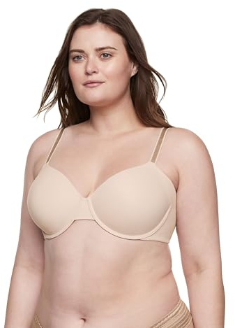 Warner's Women's Side Effects Seamless Underarm-Smoothing Comfort Underwire Lightly Lined T-Shirt Bra Ra3061a, Butterscotch, 42C