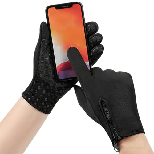 Zahoken Guantes Impermeables para Hombres,Manoplas Impermeables Cálidas - Guantes De Senderismo De Invierno,para Clima Frío Ciclismo Esquí Nieve Correr Montar Conducir Pescar Senderismo
