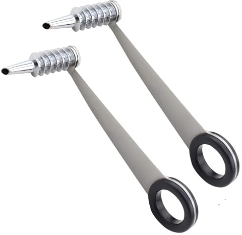 2 Stück Spiralschneider Edelstahl Kartoffel Spiralschneider Gemüseschäler für Zucchini Gurken Karotten Äpfel Küchenhelfer für kreative Gerichte Zoodles gesunde Snacks leicht zu reinigen (B)