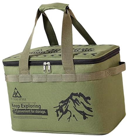 Baoblaze Borsa portaoggetti da Campeggio, Organizer per Attrezzatura da Campeggio, 22 Litri, Grande capacità, Impermeabile, Borse da Viaggio per imballaggio, Verde
