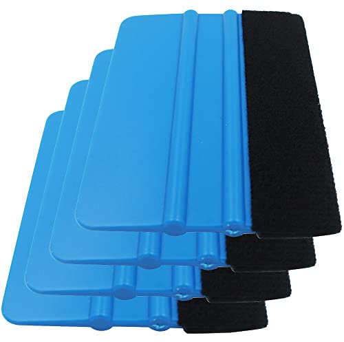 Gebildet Spatola Professionale con Feltro AntiGraffio per Installazione Pellicole da Window Film Car Wrapping Vinile della Tinta Installazione Tool(4 Pezzi)