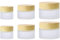 Barattolo Cosmetici,Zuzer 6pcs Vuoto Contenitore Cosmetico Vasetti di Vetro Piccoli Campioni Cosmetici Vasi Cosmetici Vuoti Con Copertina per Balsamo Labbra Crema(10ml 30ml 50ml)