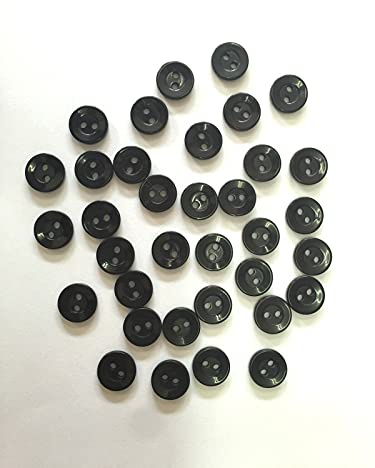 12mm Black 2 Hole Round Shape Buttons Shirts Scrapbooking Applied in Various Situations, Art and Crafts Making, Clothes Sewing, DIY Projects, Knitting (25PC)