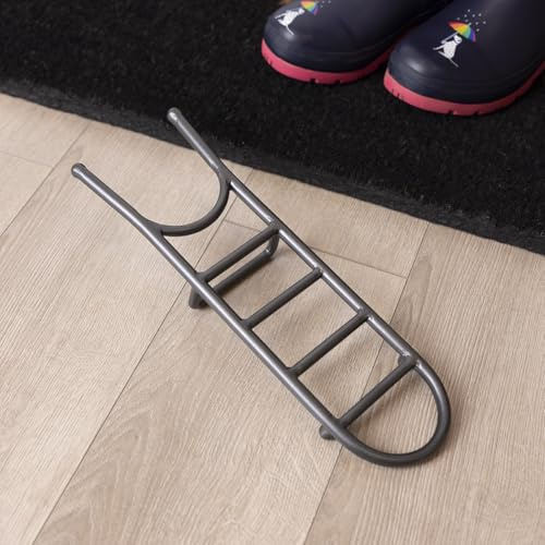 CHARLES BENTLEY Charnwood, Boot Removal, Iron Boot Jack, Indoor, Outdoor Use, 300g, Dark Grey, Freestanding, For Boots, Wellies, Wellingtons, Garden, Durable, Hands Free, Rustic (34.5x11.5x5.5cm)