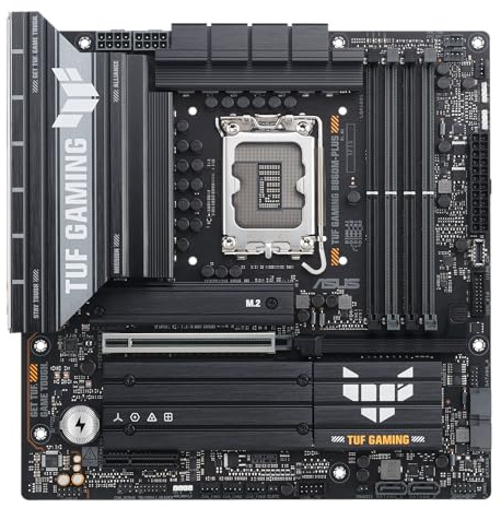 ASUS TUF GAMING B760M-PLUS Mainboard Sockel Intel LGA 1700 (Intel B760, mATX, DDR5 Speicher, PCIe 5.0, 2x M.2, Thunderbolt 4, Aura Sync)