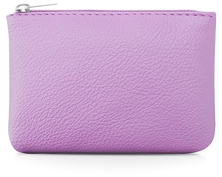 simarro Porte-monnaie portable en cuir végétalien avec motif litchi avec fermeture éclair, mini porte-monnaie pour femme pour cartes de crédit, billets, carte d'identité, clé, casque, rouge à lèvres,