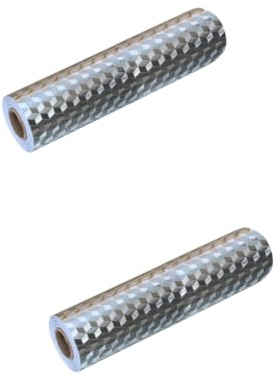 Housoutil 2rolls Kitchen Vinyl Wrap Sticker Oil Aluminum Foil Decal Peel and Stick for Countertop Wall Cabinets