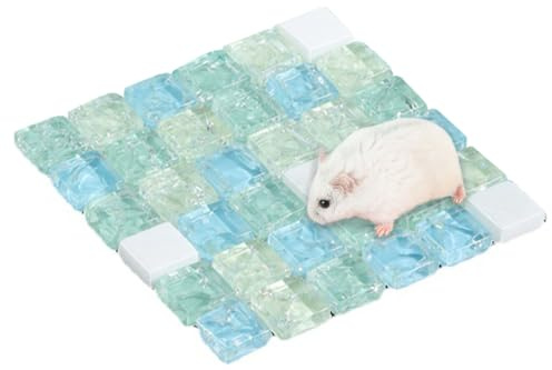 RDNKVB-Pad di Raffreddamento per Cucciolo Coniglietti Criceti Cincillà,Tappetino Raffreddamento per Animali Piccoli,Tappetino Refrigerante Conigli,Pad di Raffreddamento per Criceto(10 * 10CM)