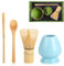 Té Matcha Kit - Matcha Kit de 4 Piezas, Batidor Té Matcha, Cuenco Té Matcha, Soporte Chasen y Cuchara Matcha - Kit Matcha para la Ceremonia del Té (Matcha Azul (cuenco no incluido))