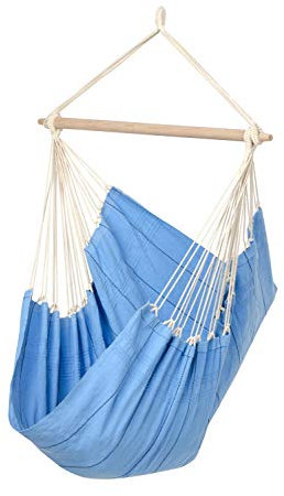 AMAZONAS Artista - FSC-zertifizierter, Brasilianischer XL Hängesessel| extra groß | Belastbarkeit bis 150 kg | Farbe: Blau