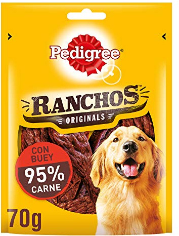 Pedigree Ranchos Snack para mimar a tu Perro, Sabor Buey (70g)