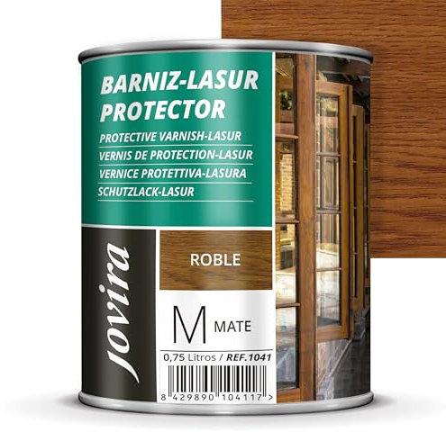 Lasur Protector Mate. Protege, decora y embellece todo tipo de madera (750 Mililitros, Roble) G-14