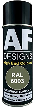4 IN 1 Ral 6003 Verde Oliva Dickschichtlack Laca Spray Lata de Aerosol