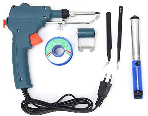 Kit de Pistolet à Souder, Fer à Souder à Chauffage Interne Portatif de 80 W, Envoi Automatique D'outils en étain, Boîtier en Plastique ABS en Alliage, Soudage, Soudage et (Prise