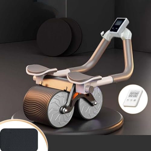 Automatisches Rebound Aabdominal Wheel,Bauchtrainer Roller,Bauchmuskel Roller Rad Kit,Abdominal Roller,Ab Wheel für Bauchmuskeltraining,Bauchroller Bauchmuskeltrainer Wheel,Bauchroller für Anfänger-C