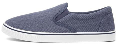 Red Fish Mens Stonewash Blue Slip On Canvas - Size 8 UK - Blue