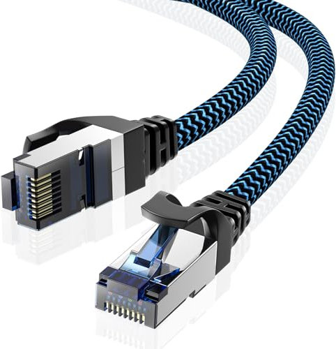 CABNEER LAN Kabel 5meter Netzwerkkabel CAT8 Ethernet Kabel, RJ45 Patchkabel 40Gbps 2000Mhz/s Gigabit, Hochgeschwindigkeit Internet Kabel Kompatibel für Router Modem Laptop PC