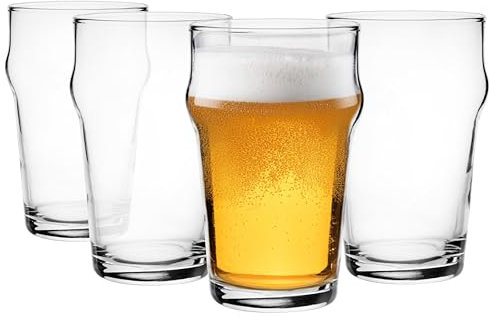 Glasmark KROSNO 1992 Biergläser Set 4 Stück 300 ml Pils Bierglas Stout Ale Gläser Für Bier Bierseidel Bierkrug Spülmaschinengeeignet