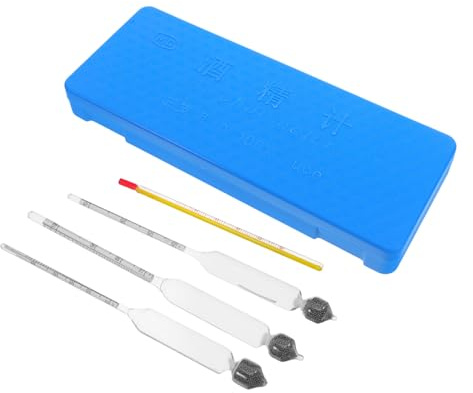 TIDTALEO Brew Supply Triple Scale Alcohol Hydrometer Proofing Kit Accurate Alcohol Testing for Spirits Denatured