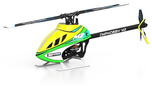 OMPHOBBY M2 V3 PRO RC Hubschrauber für Erwachsene, Unterstützt APP-Tuning und Telemetrie, 6Kanal 3D Bürstenlos-Direktantrieb, 320g Leicht, OFS3 Flugsteuerung, 200er Mini Helikopter Outdoor Gelb PNP