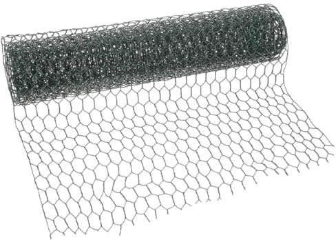 Mikikit Filet de Jardin Treillis Métallique Hexagonal pour Poules Clôture Galvanisée et Durable pour Bricolage Extérieur