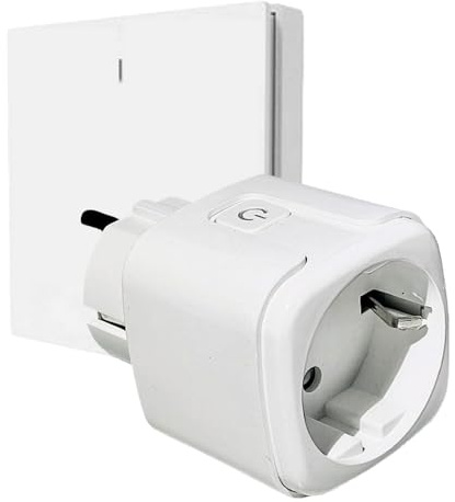 DIW-Kinetik KS-2300 Kit de commutation radio cinétique avec prise télécommandée et émetteur mural sans pile 2300 W 433 MHz Interrupteur sans fil pour intérieur